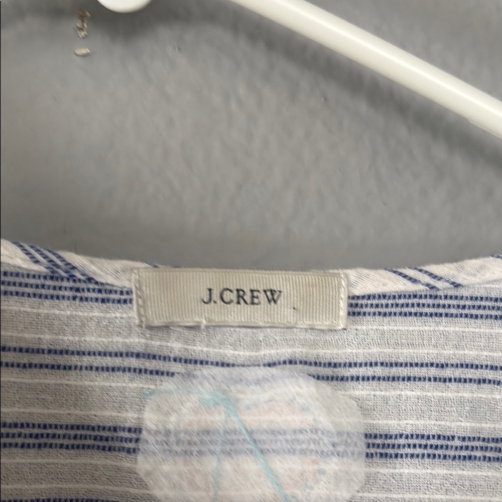 J. Crew blue and White Embellished Tunic Top or mini dress - Picture 5 of 11